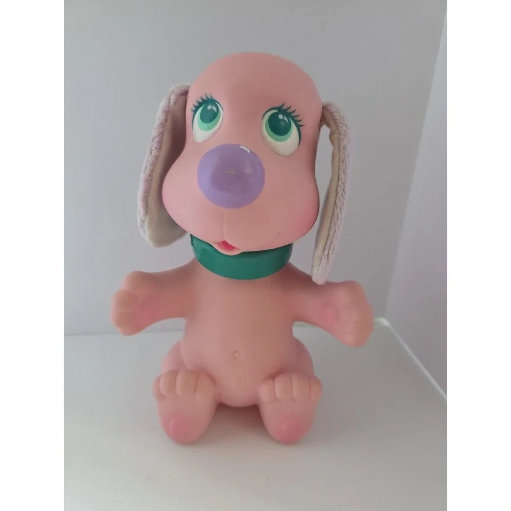 Vintage Rub A Dub Doggie Doggy Puppy 1990 Tyco Swivel Head Rosie Pink 10